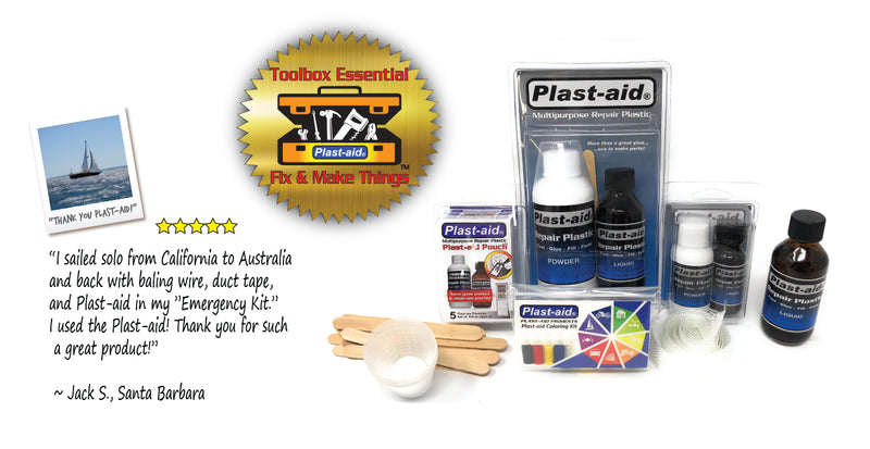 Waterproof Plastic Repair Kits Fixes cracked ABS PVC Acrylic Wood More